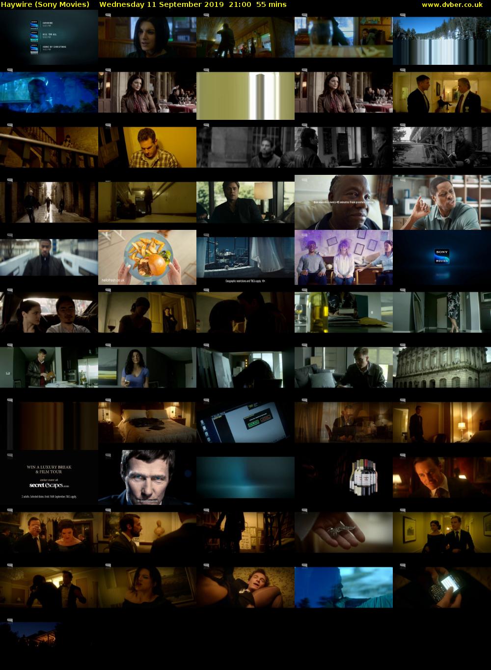 Haywire (Sony Movies) Wednesday 11 September 2019 21:00 - 21:55