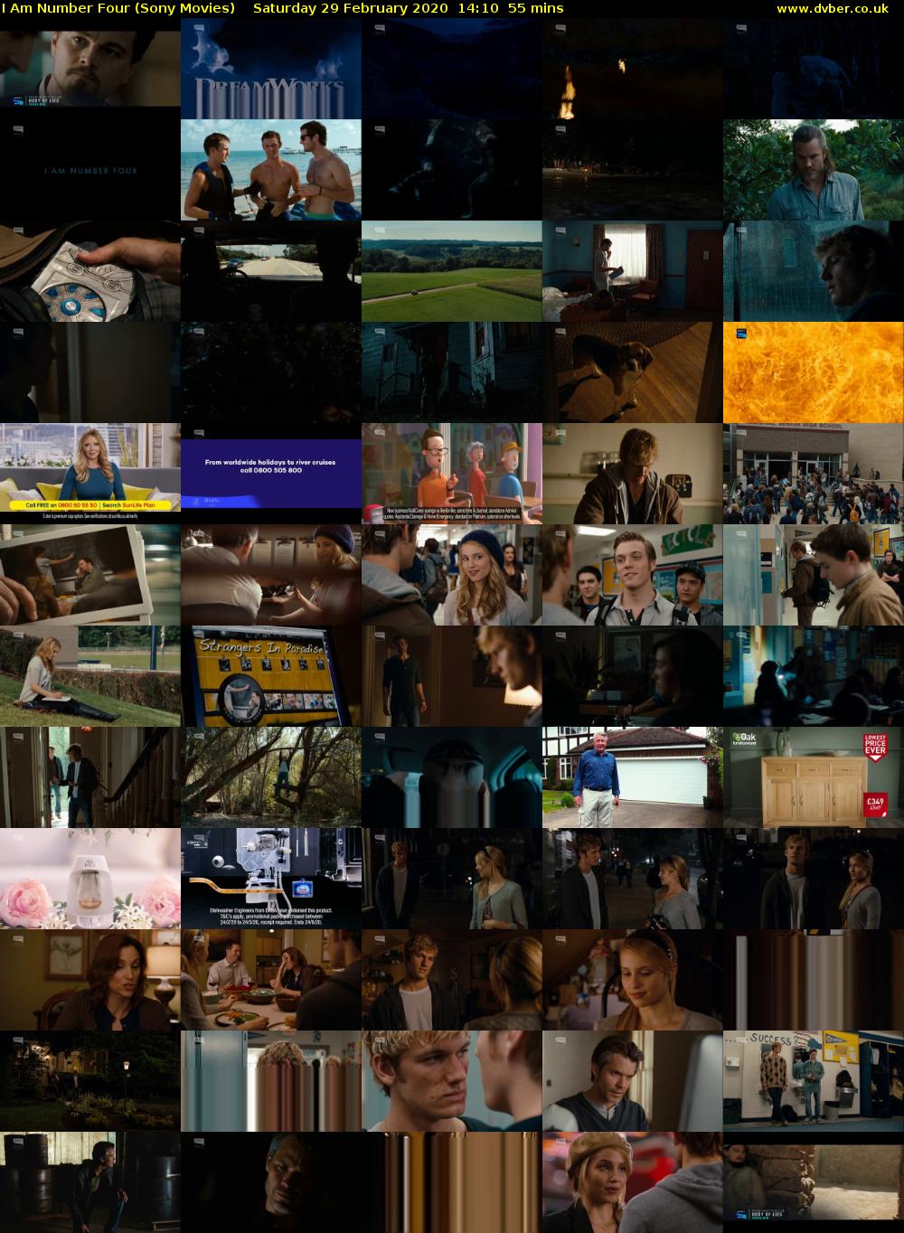 I Am Number Four (Sony Movies) Saturday 29 February 2020 14:10 - 15:05