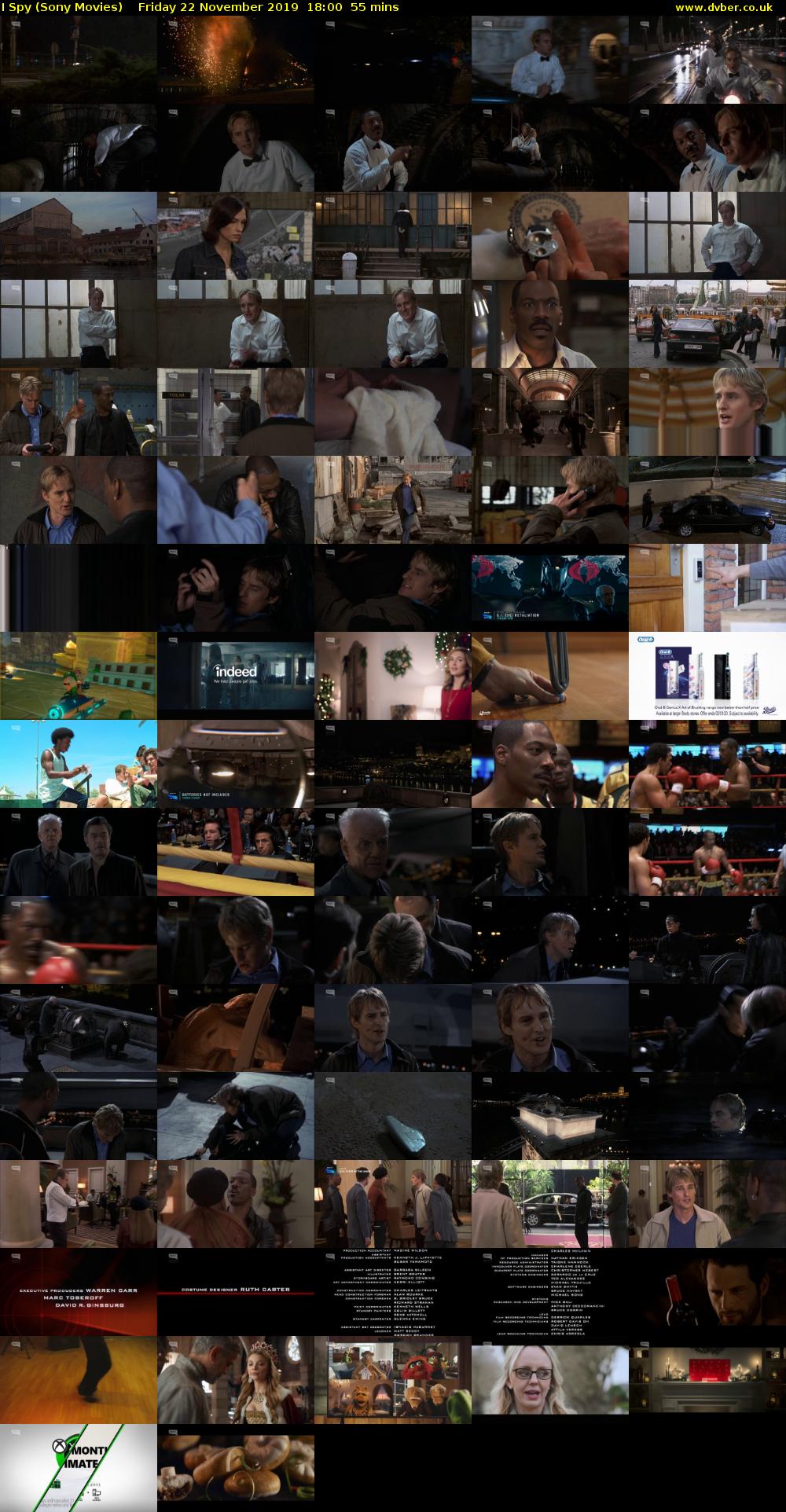 I Spy (Sony Movies) Friday 22 November 2019 18:00 - 18:55