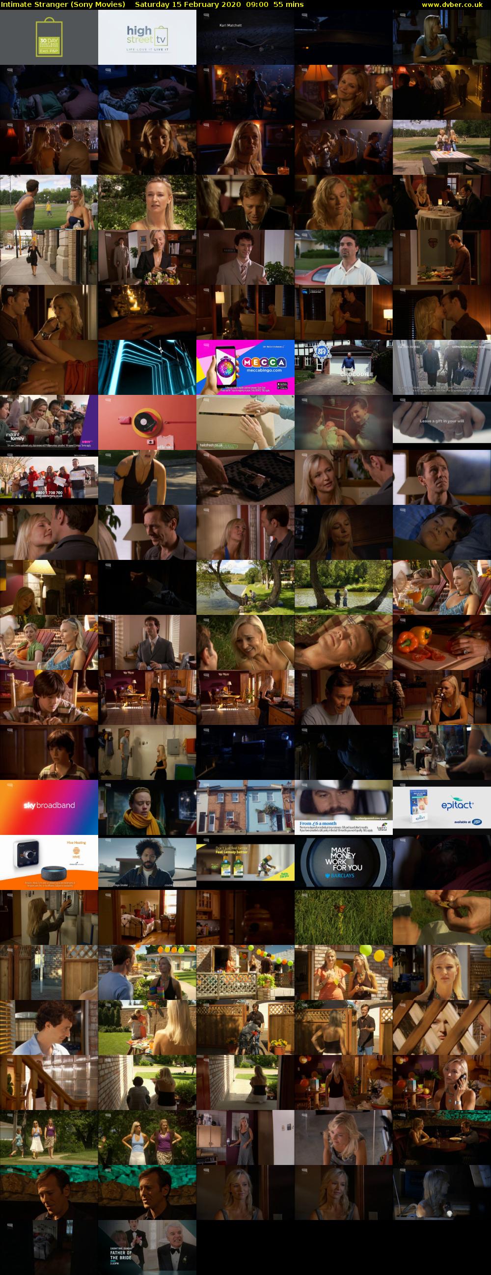 Intimate Stranger (Sony Movies) Saturday 15 February 2020 09:00 - 09:55