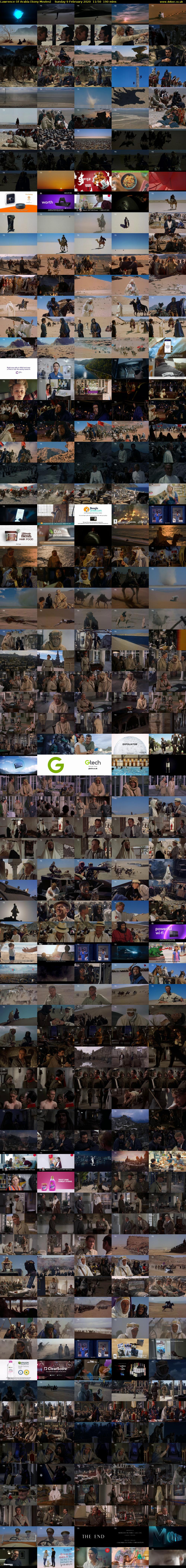 Lawrence Of Arabia (Sony Movies) Sunday 9 February 2020 11:50 - 15:00