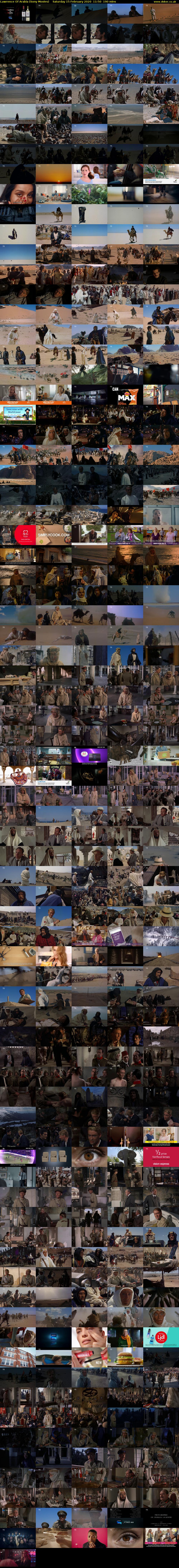 Lawrence Of Arabia (Sony Movies) Saturday 15 February 2020 11:50 - 15:00