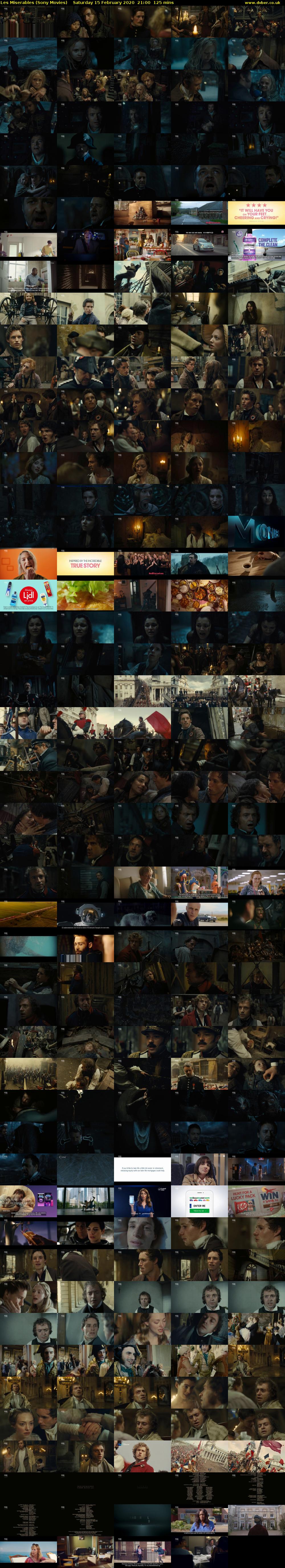 Les Miserables (Sony Movies) Saturday 15 February 2020 21:00 - 23:05