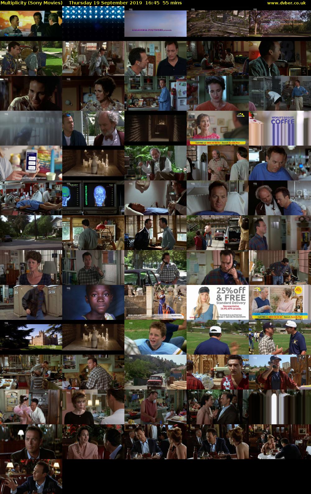 Multiplicity (Sony Movies) Thursday 19 September 2019 16:45 - 17:40