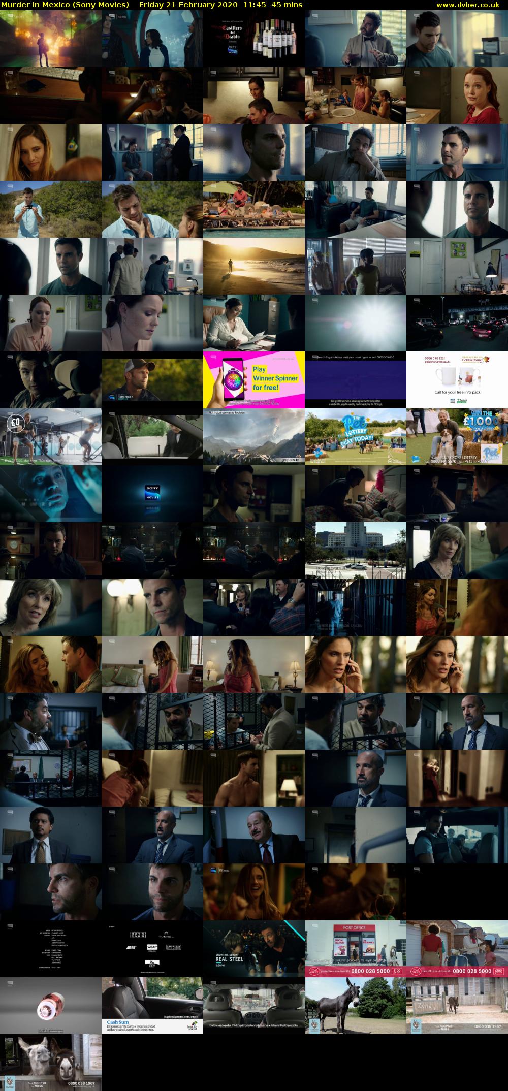 Murder In Mexico (Sony Movies) Friday 21 February 2020 11:45 - 12:30