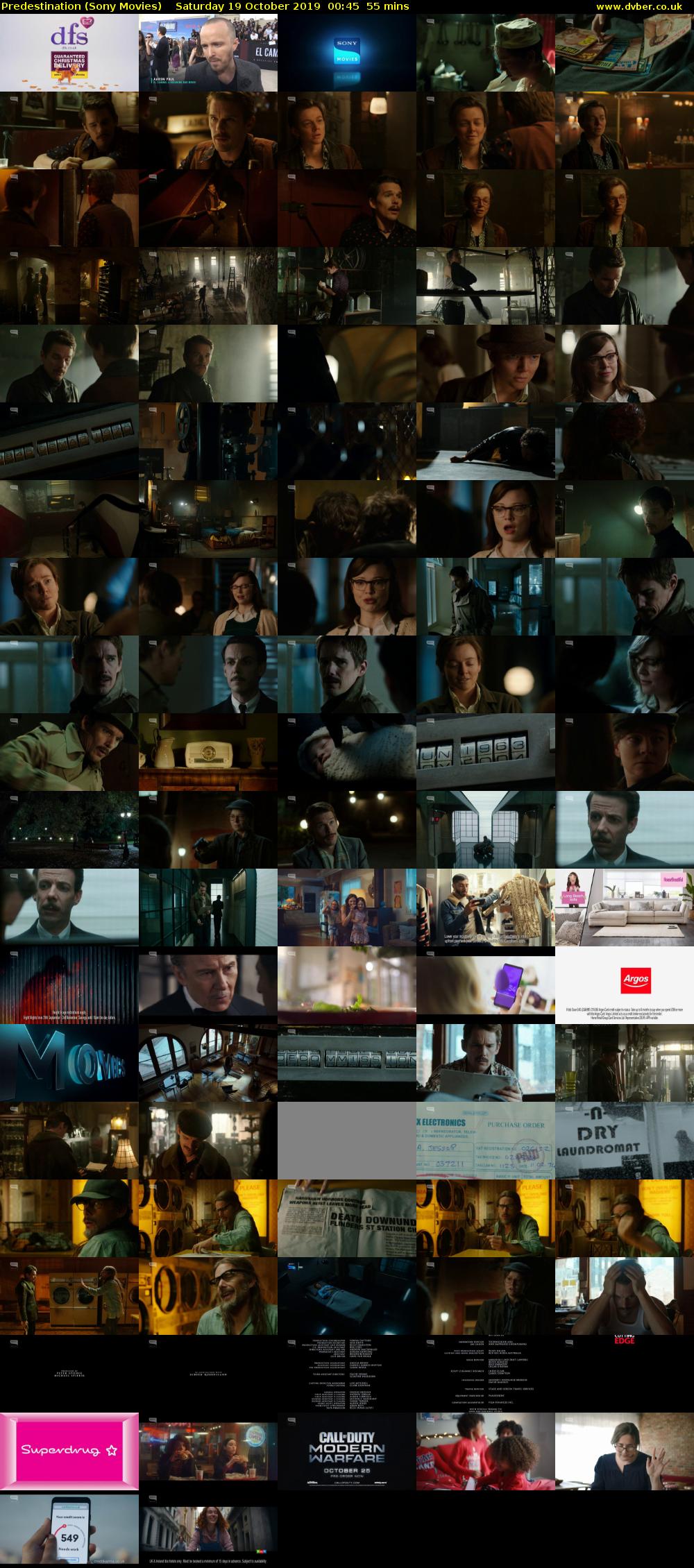 Predestination (Sony Movies) Saturday 19 October 2019 00:45 - 01:40