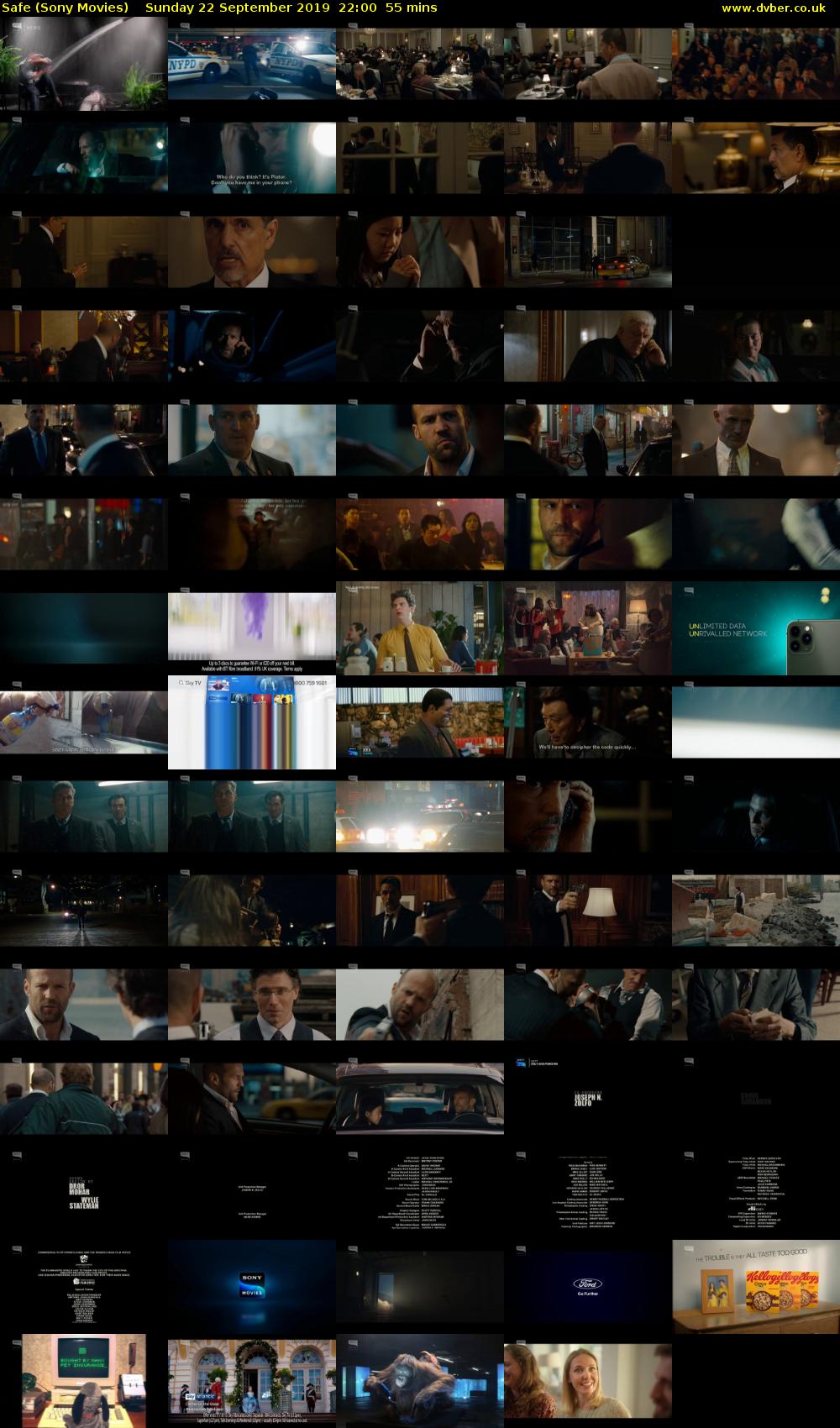 Safe (Sony Movies) Sunday 22 September 2019 22:00 - 22:55