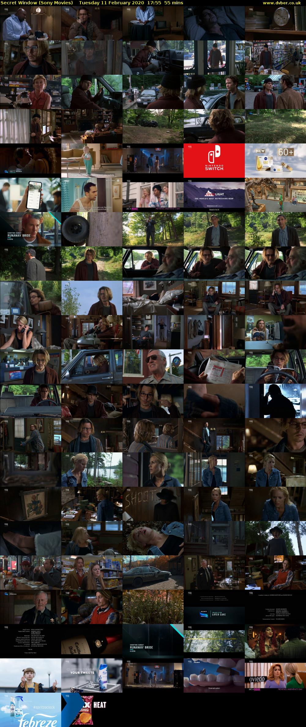 Secret Window (Sony Movies) Tuesday 11 February 2020 17:55 - 18:50