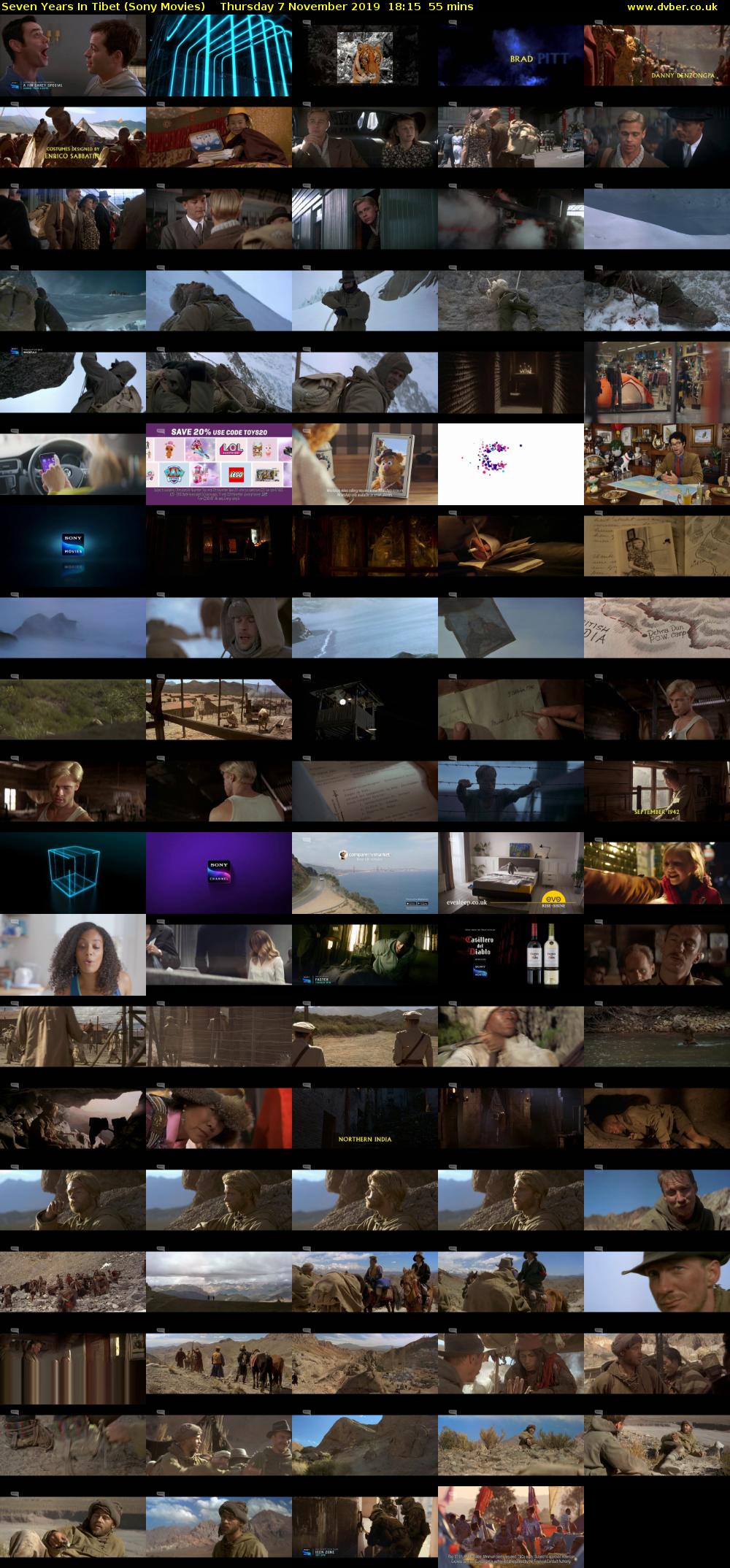 Seven Years In Tibet (Sony Movies) Thursday 7 November 2019 18:15 - 19:10