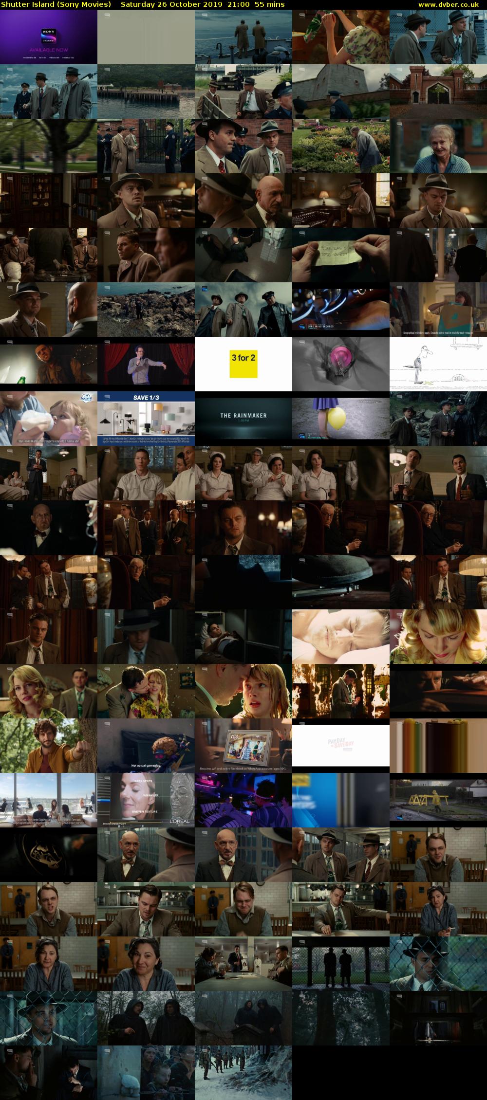 Shutter Island (Sony Movies) Saturday 26 October 2019 21:00 - 21:55