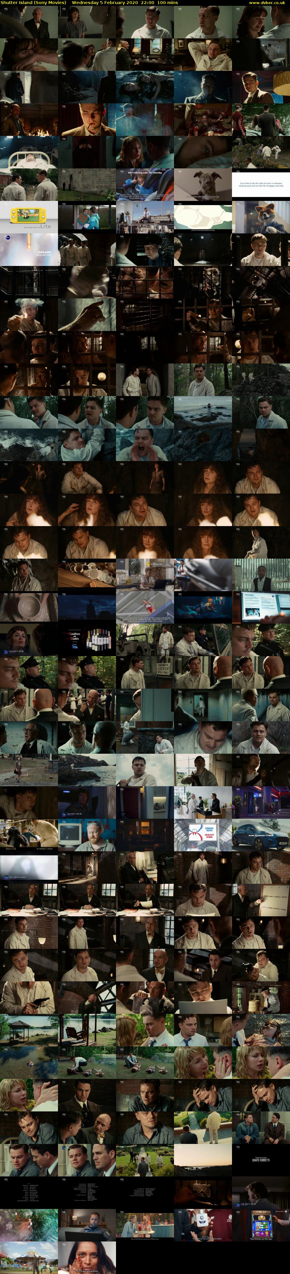 Shutter Island (Sony Movies) Wednesday 5 February 2020 22:00 - 23:40