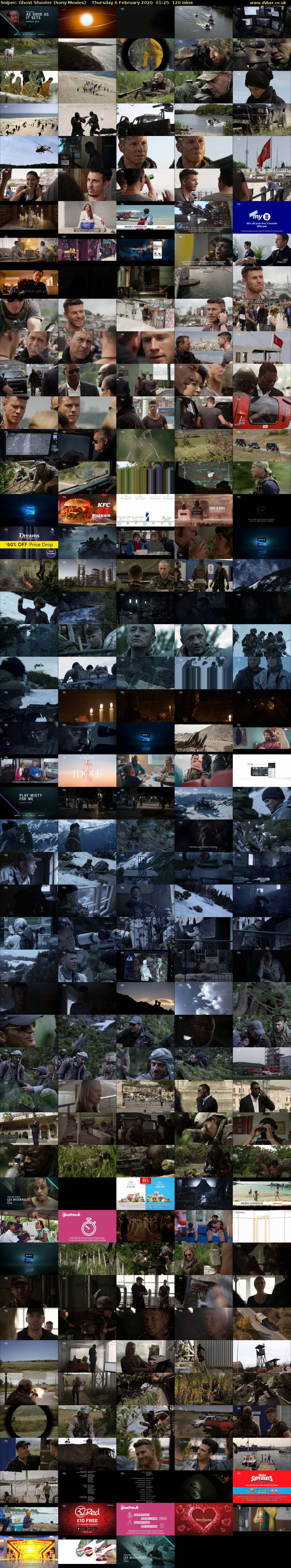 Sniper: Ghost Shooter (Sony Movies) Thursday 6 February 2020 01:25 - 03:25