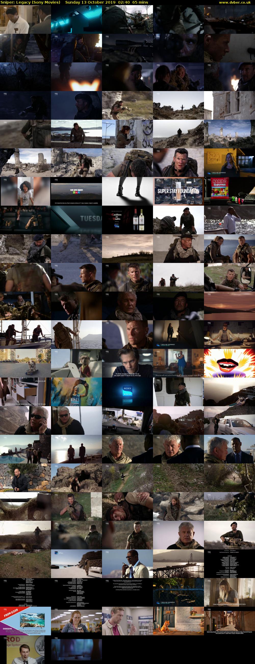 Sniper: Legacy (Sony Movies) Sunday 13 October 2019 02:40 - 03:45