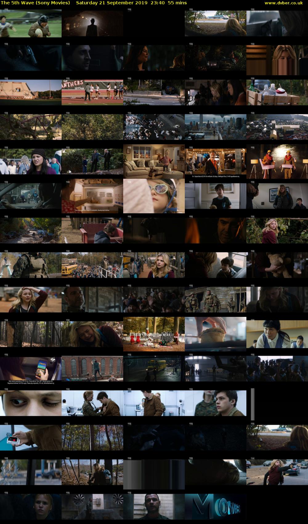 The 5th Wave (Sony Movies) Saturday 21 September 2019 23:40 - 00:35