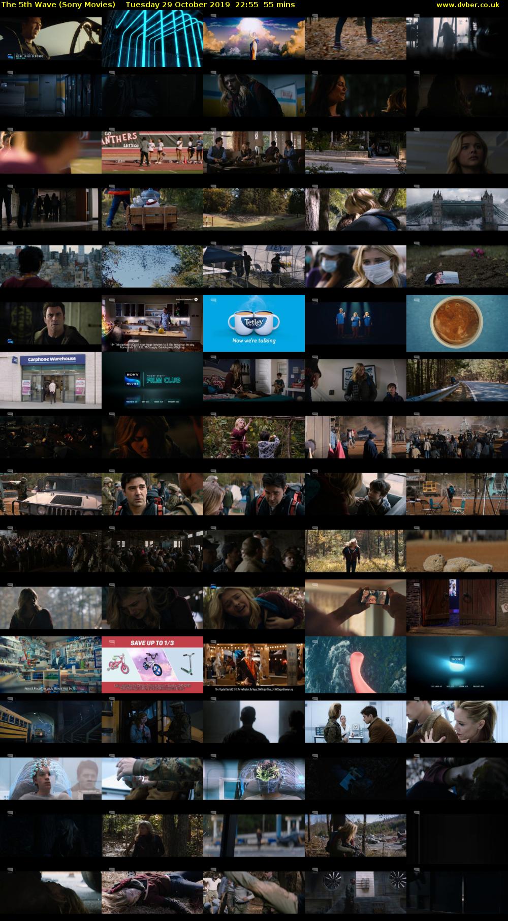 The 5th Wave (Sony Movies) Tuesday 29 October 2019 22:55 - 23:50