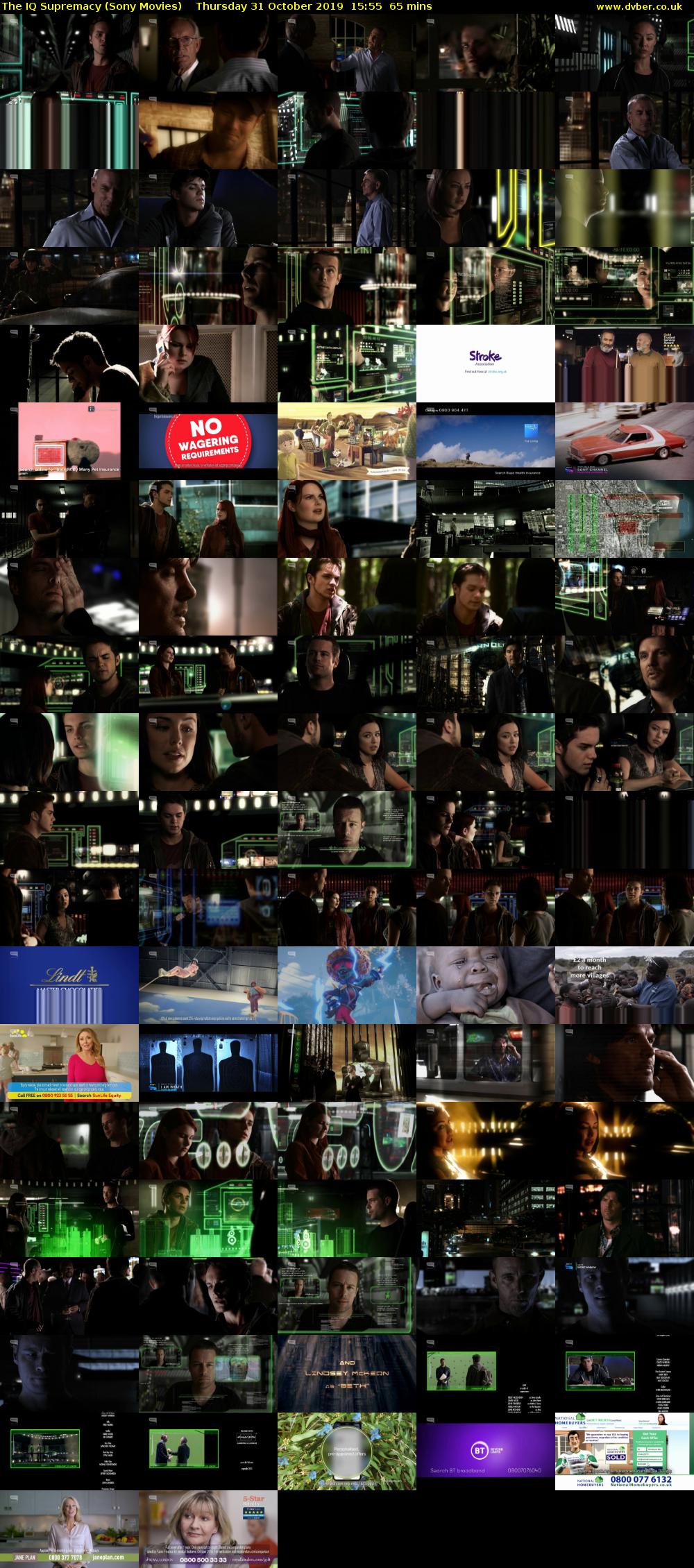 The IQ Supremacy (Sony Movies) Thursday 31 October 2019 15:55 - 17:00