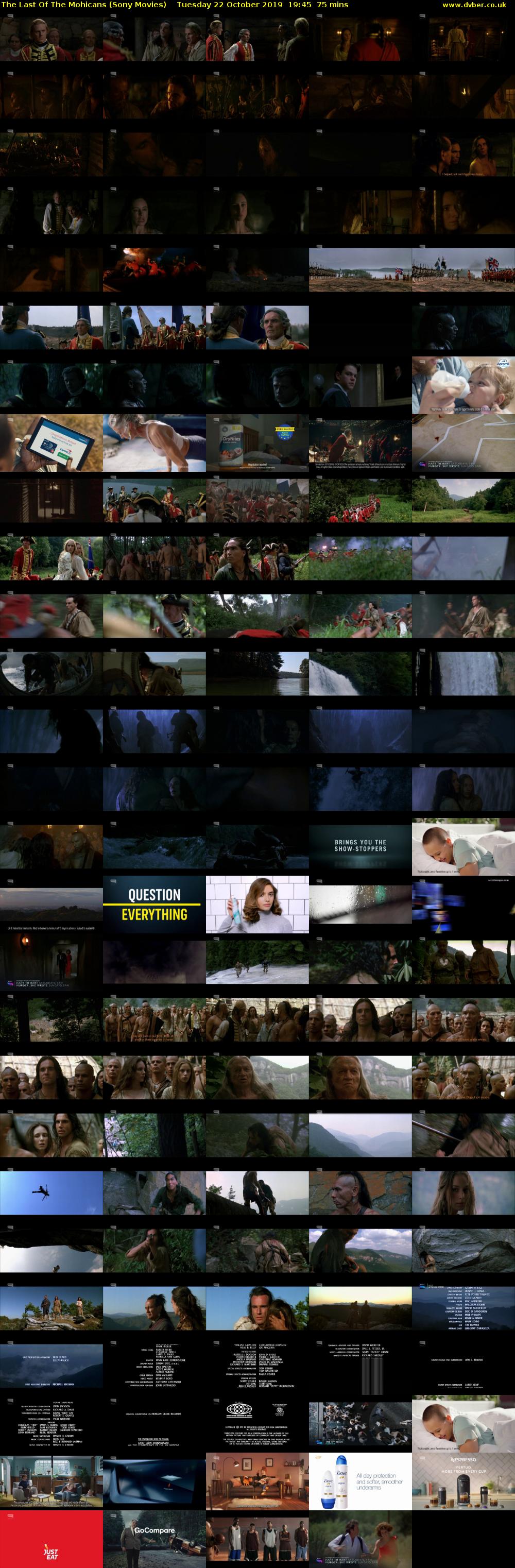 The Last Of The Mohicans (Sony Movies) Tuesday 22 October 2019 19:45 - 21:00