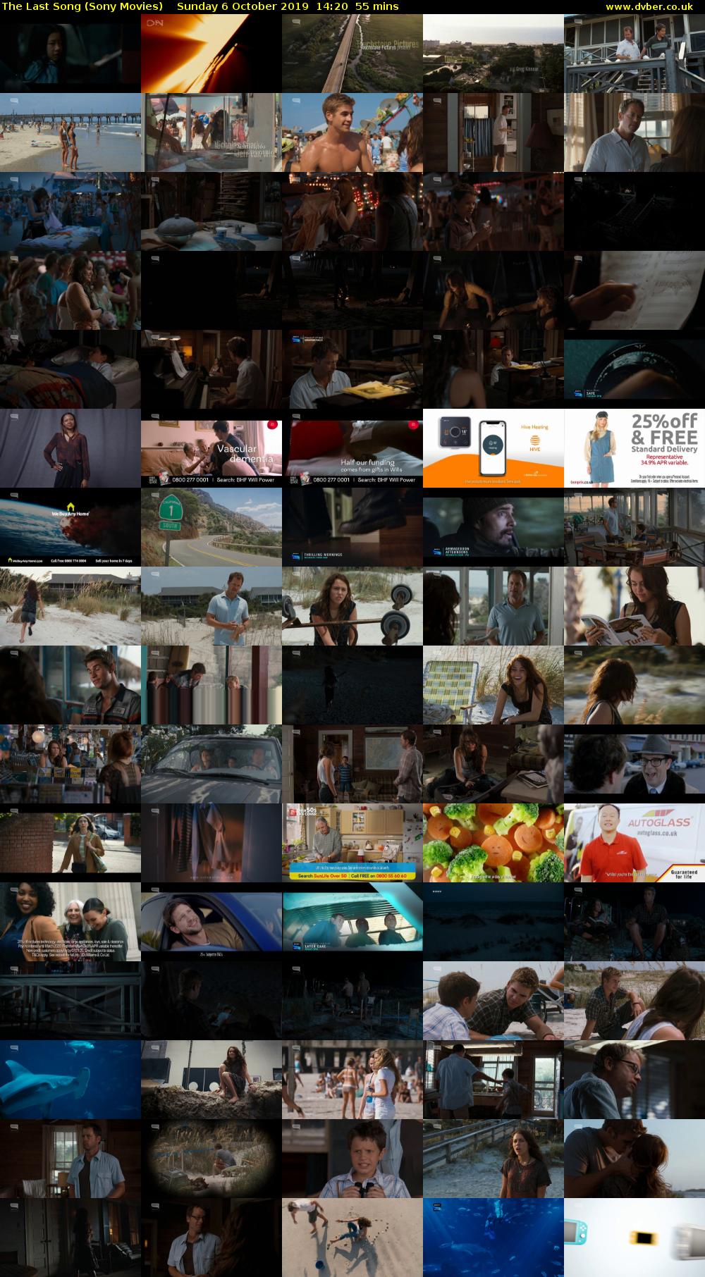 The Last Song (Sony Movies) Sunday 6 October 2019 14:20 - 15:15