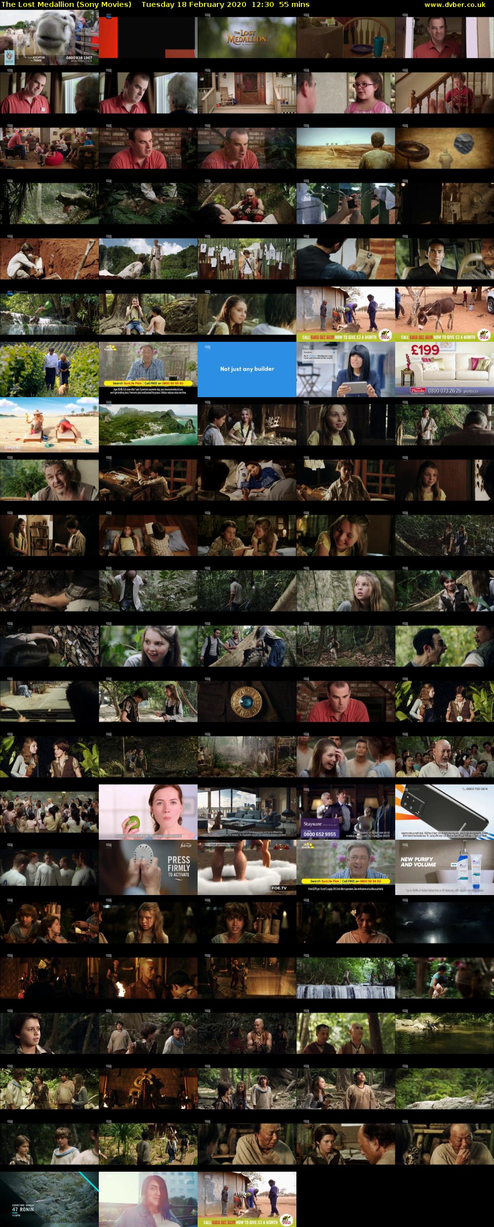 The Lost Medallion (Sony Movies) Tuesday 18 February 2020 12:30 - 13:25