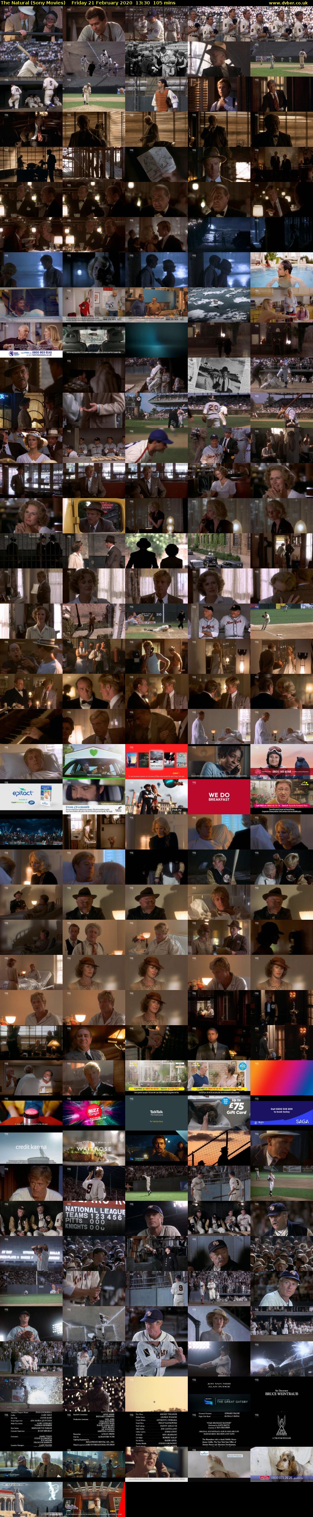 The Natural (Sony Movies) Friday 21 February 2020 13:30 - 15:15
