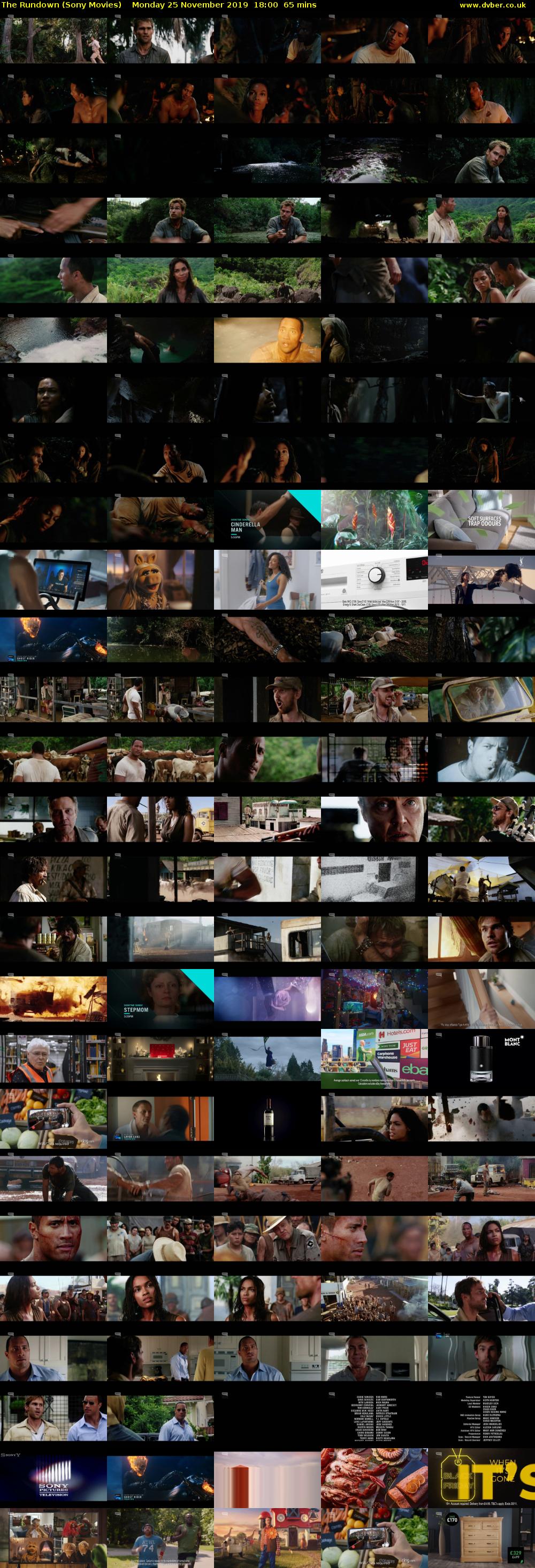 The Rundown (Sony Movies) Monday 25 November 2019 18:00 - 19:05