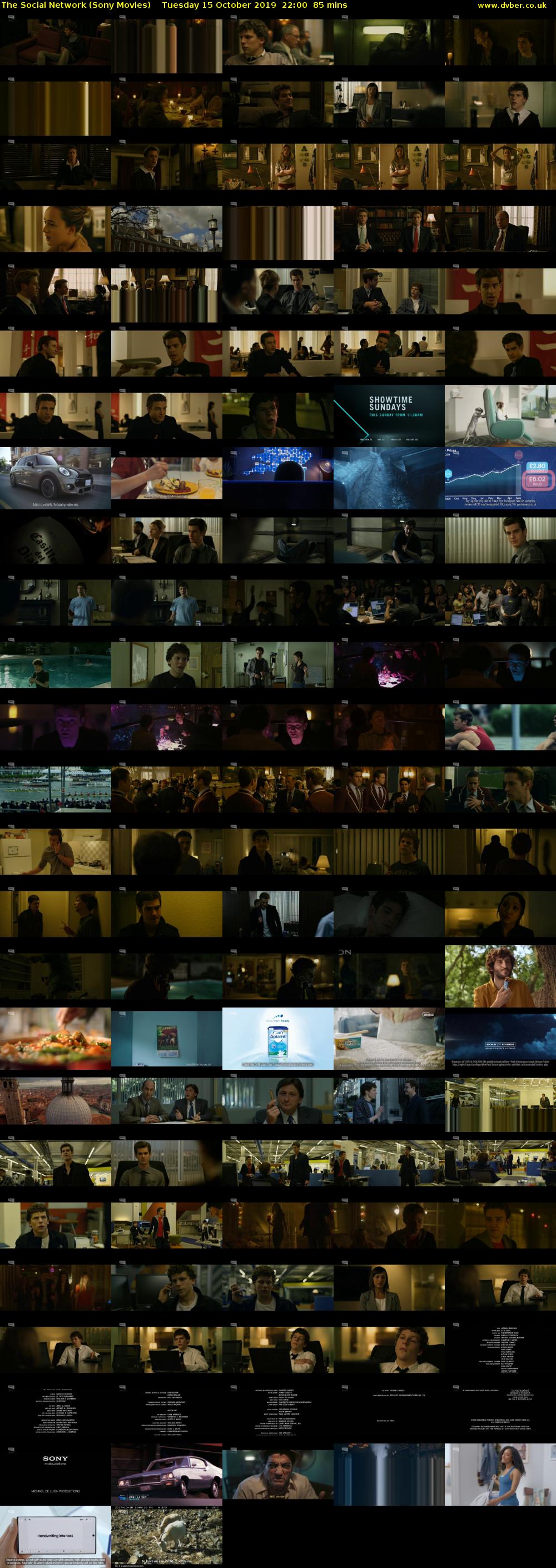 The Social Network (Sony Movies) Tuesday 15 October 2019 22:00 - 23:25