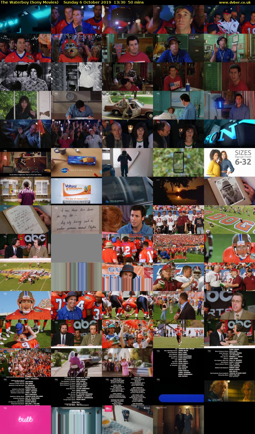 The Waterboy (Sony Movies) Sunday 6 October 2019 13:30 - 14:20