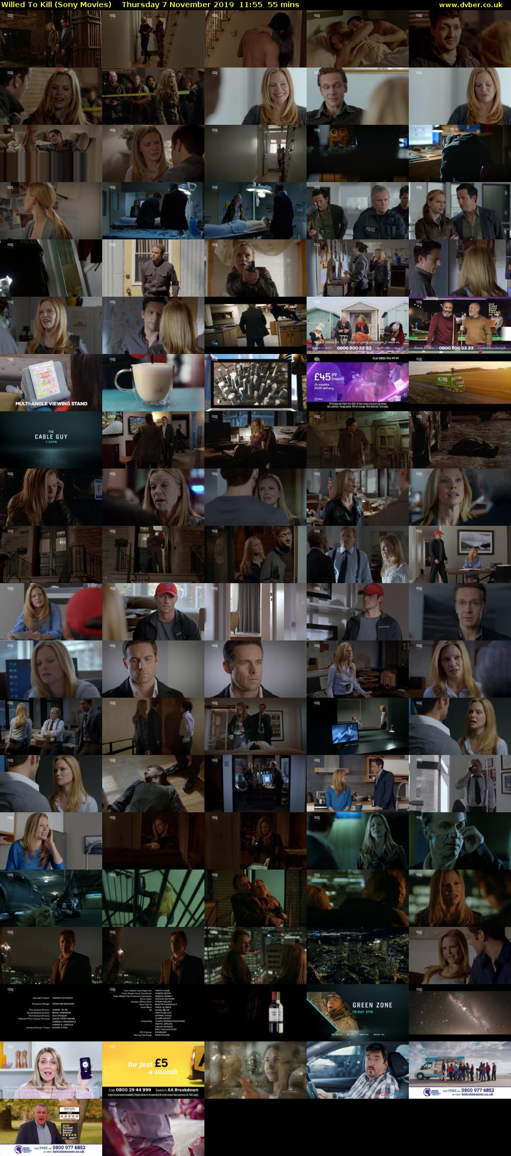 Willed To Kill (Sony Movies) Thursday 7 November 2019 11:55 - 12:50