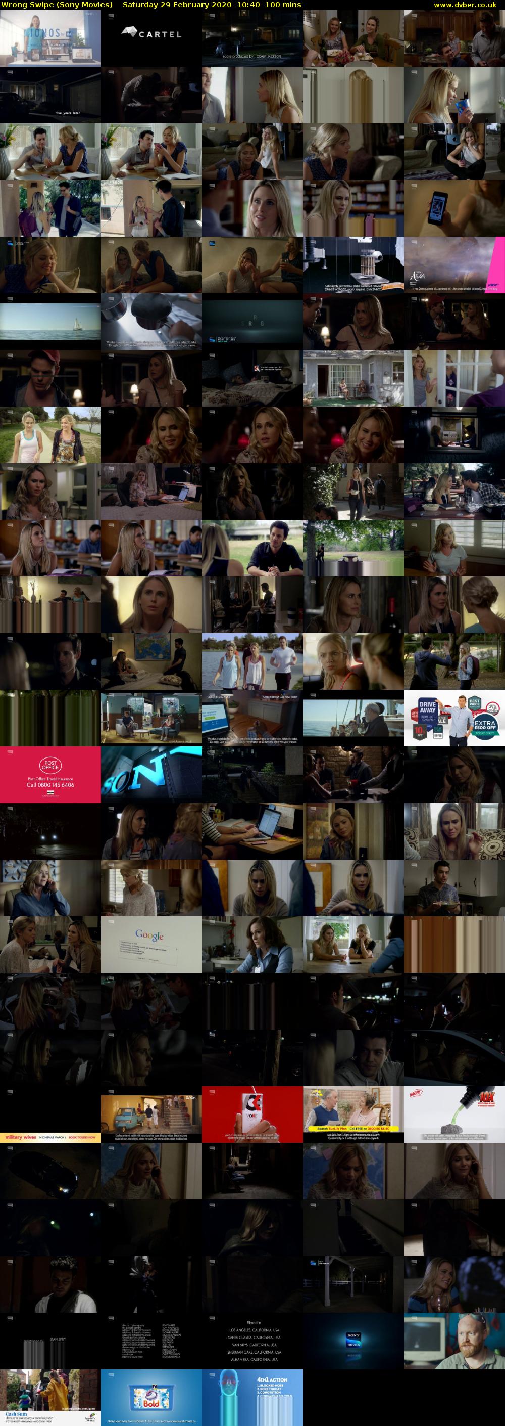 Wrong Swipe (Sony Movies) Saturday 29 February 2020 10:40 - 12:20