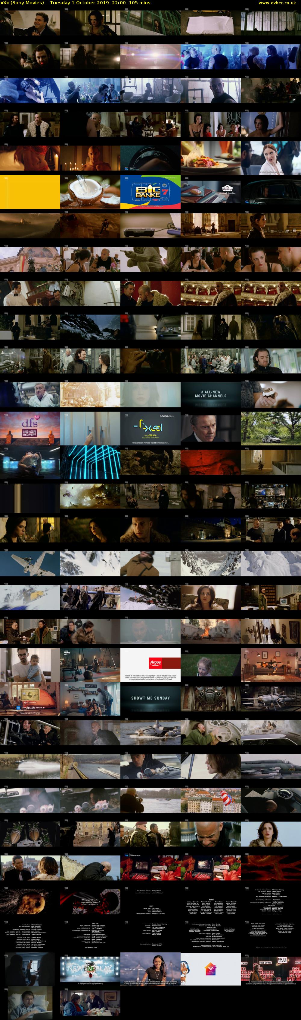 xXx (Sony Movies) Tuesday 1 October 2019 22:00 - 23:45