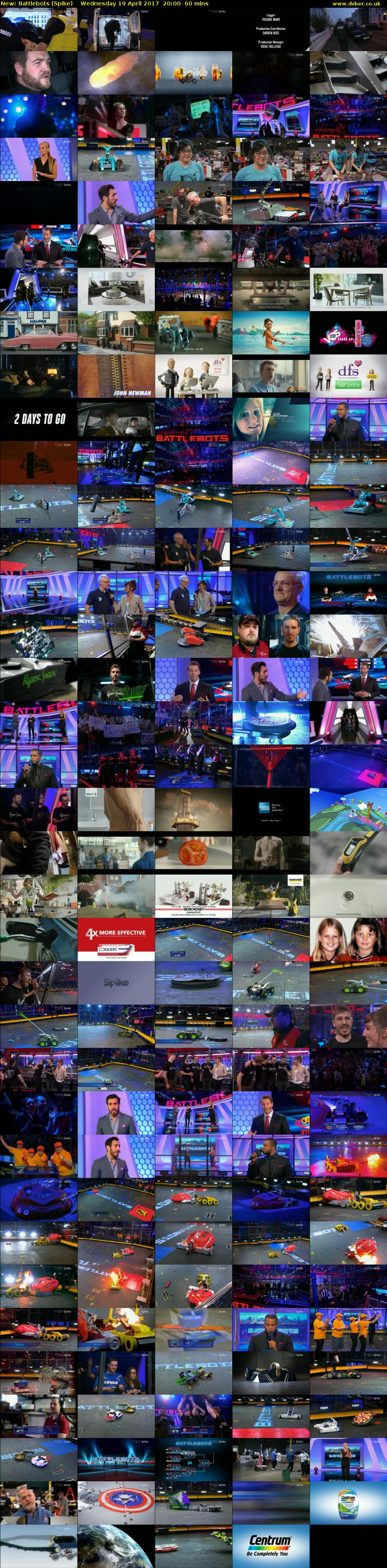 Battlebots (Spike) Wednesday 19 April 2017 20:00 - 21:00