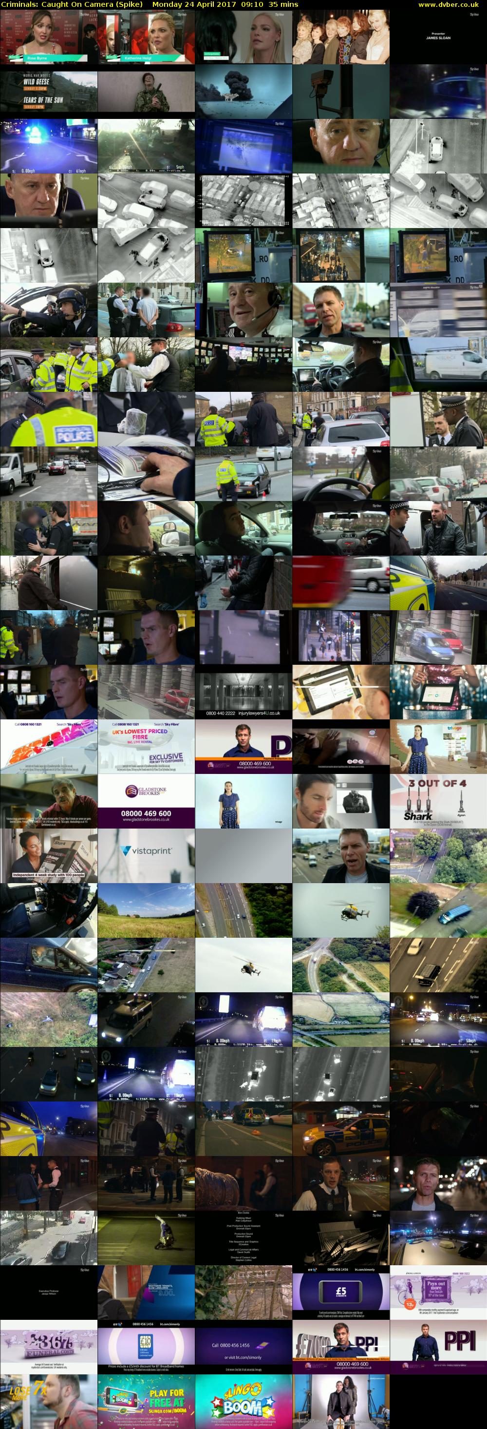 Criminals: Caught On Camera (Spike) Monday 24 April 2017 09:10 - 09:45