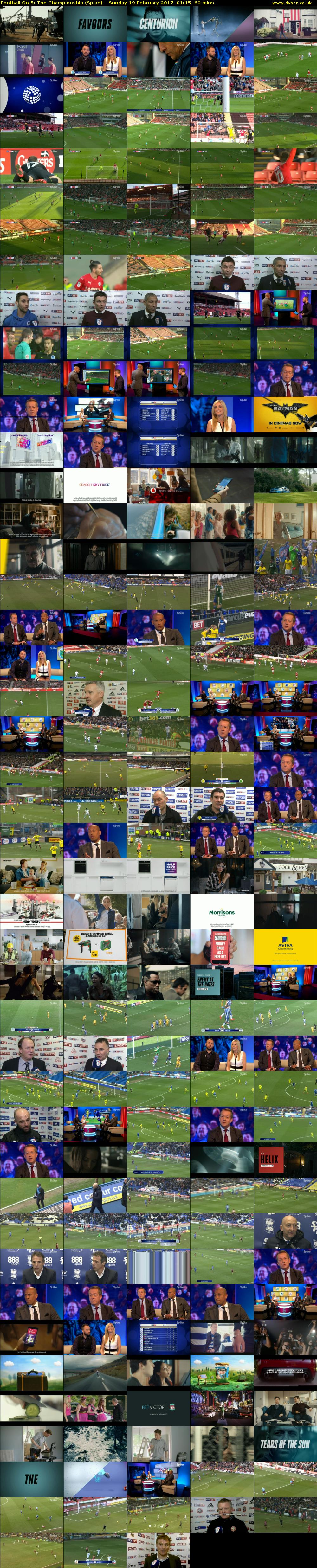 Football On 5: The Championship (Spike) Sunday 19 February 2017 01:15 - 02:15