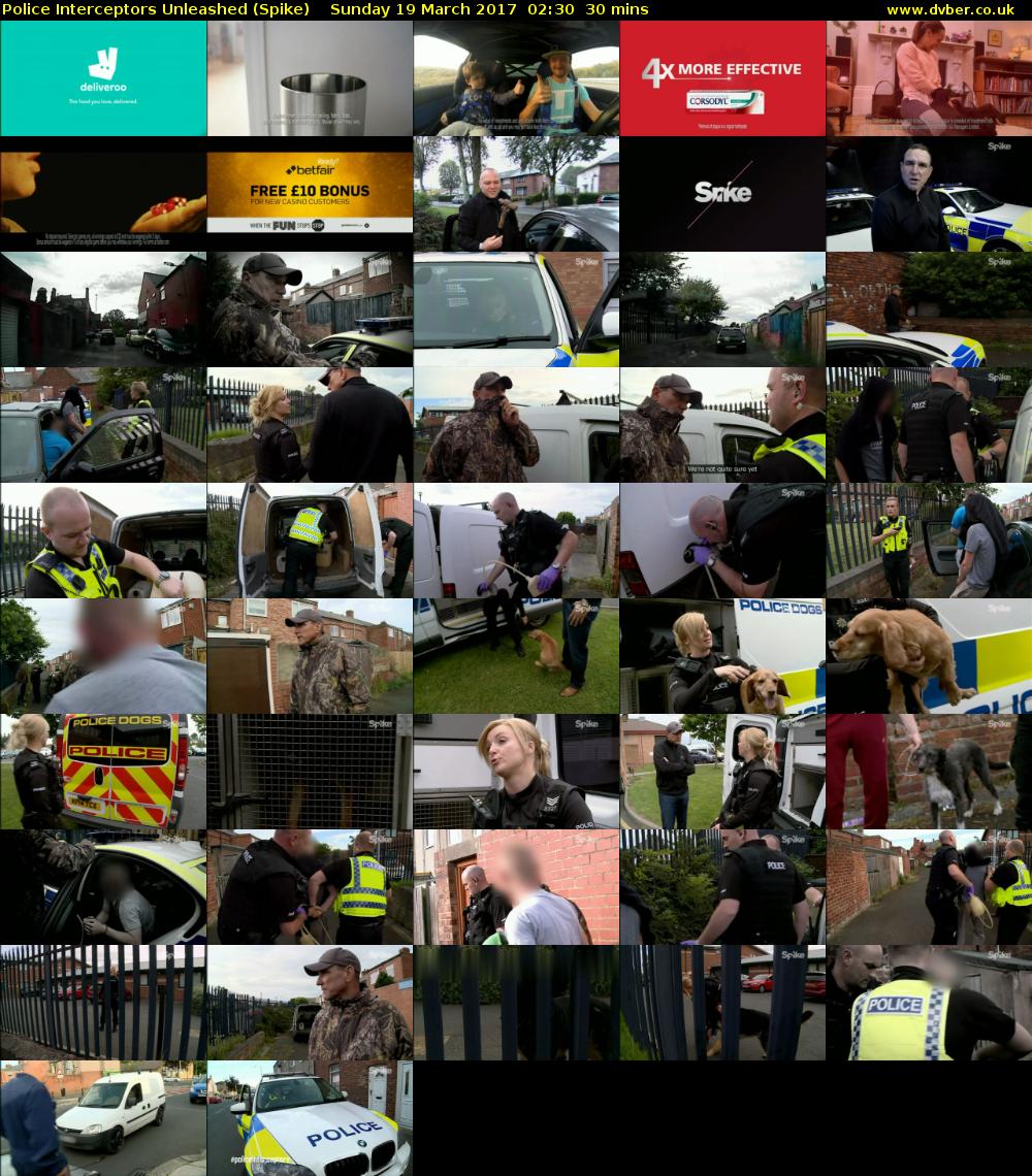 Police Interceptors Unleashed (Spike) Sunday 19 March 2017 02:30 - 03:00