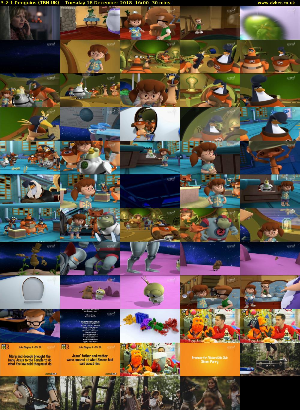 3-2-1 Penguins (TBN UK) Tuesday 18 December 2018 16:00 - 16:30