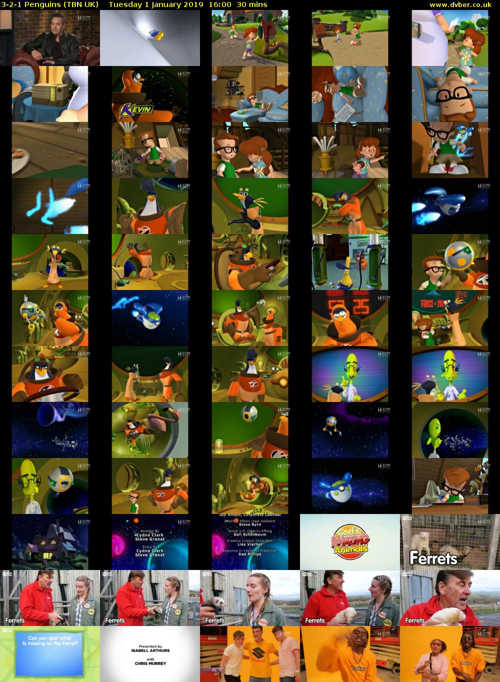 3-2-1 Penguins (TBN UK) Tuesday 1 January 2019 16:00 - 16:30