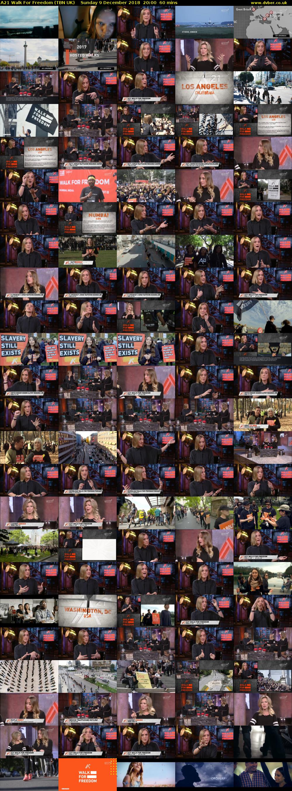 A21 Walk for Freedom (TBN UK) Sunday 9 December 2018 20:00 - 21:00