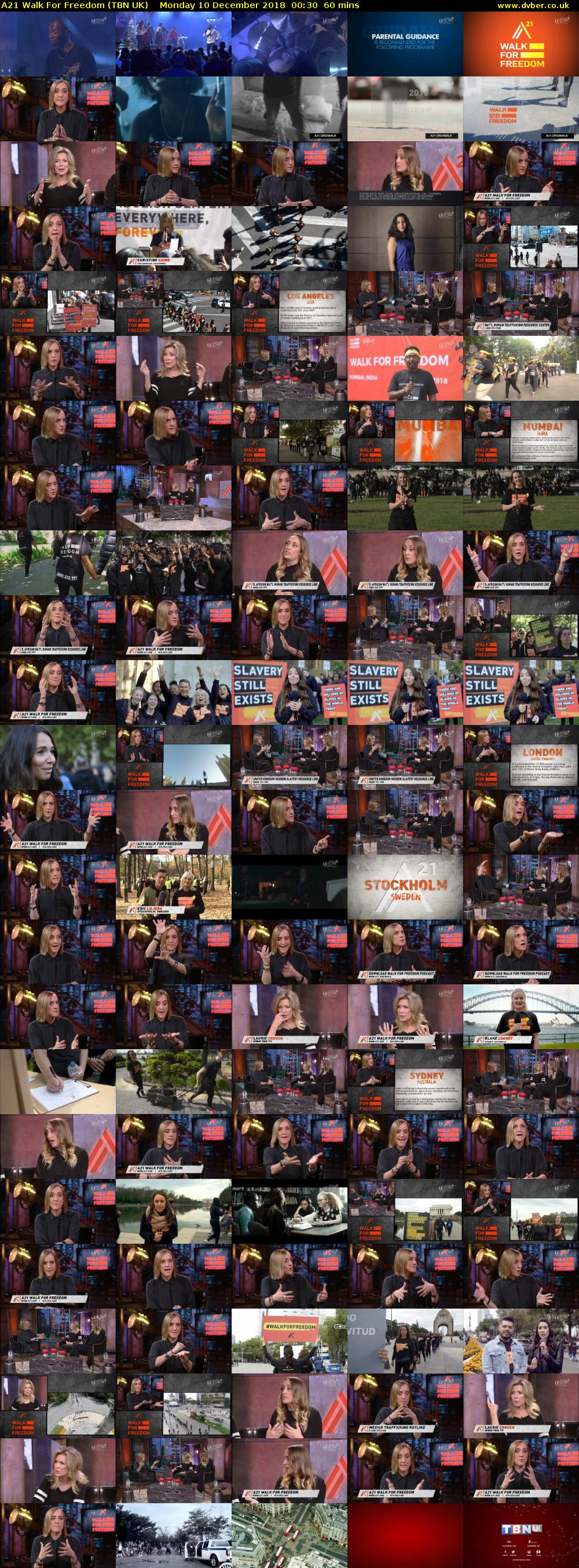 A21 Walk for Freedom (TBN UK) Monday 10 December 2018 00:30 - 01:30