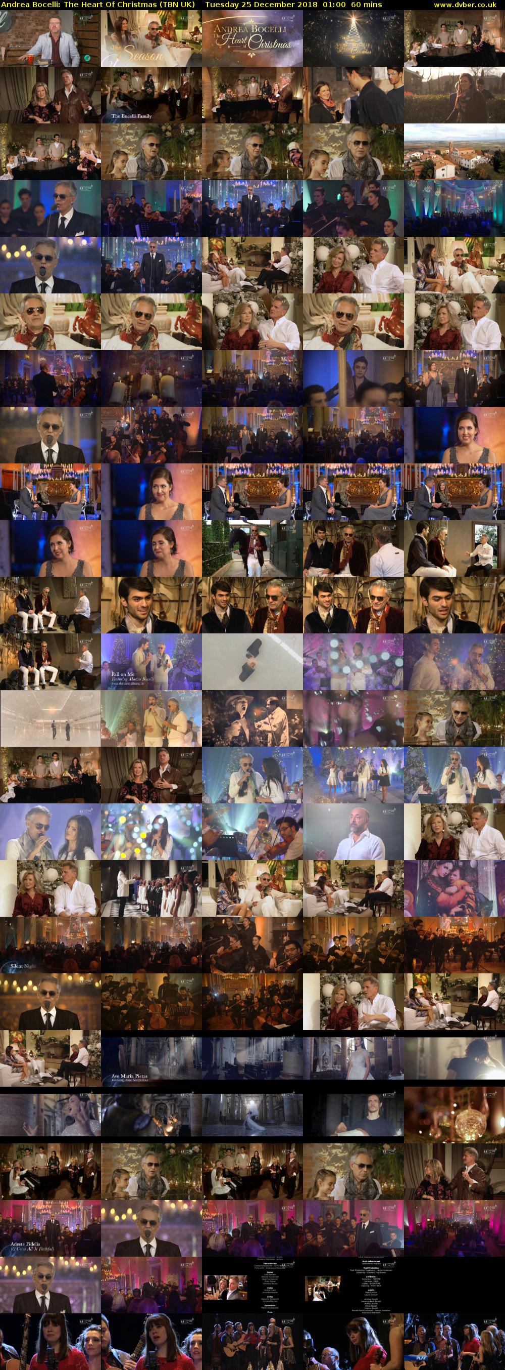 Andrea Bocelli: The Heart Of Christmas (TBN UK) Tuesday 25 December 2018 01:00 - 02:00