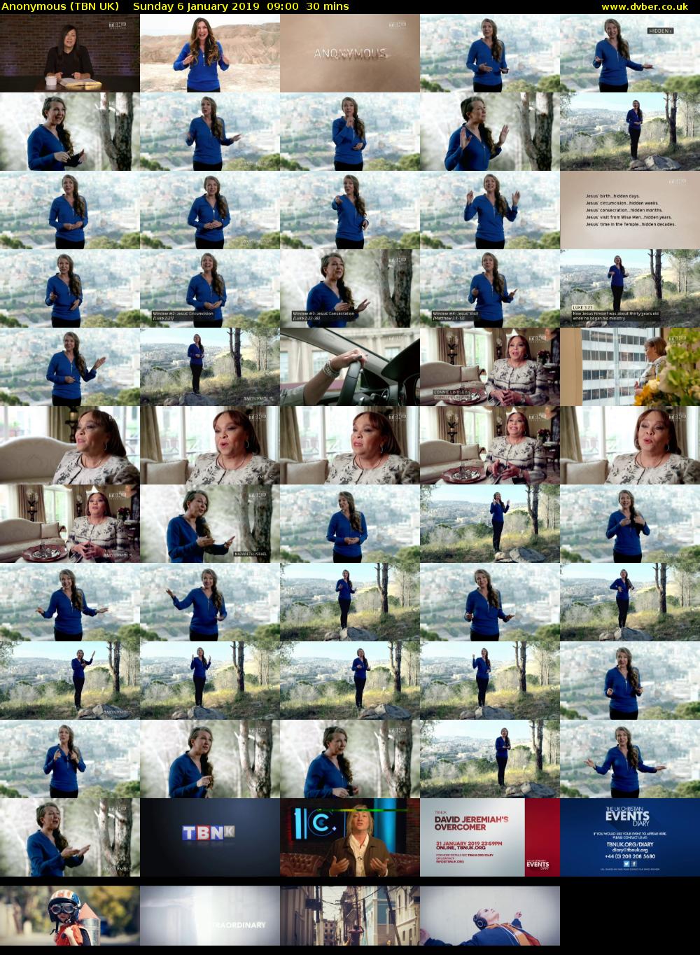 Anonymous (TBN UK) Sunday 6 January 2019 09:00 - 09:30