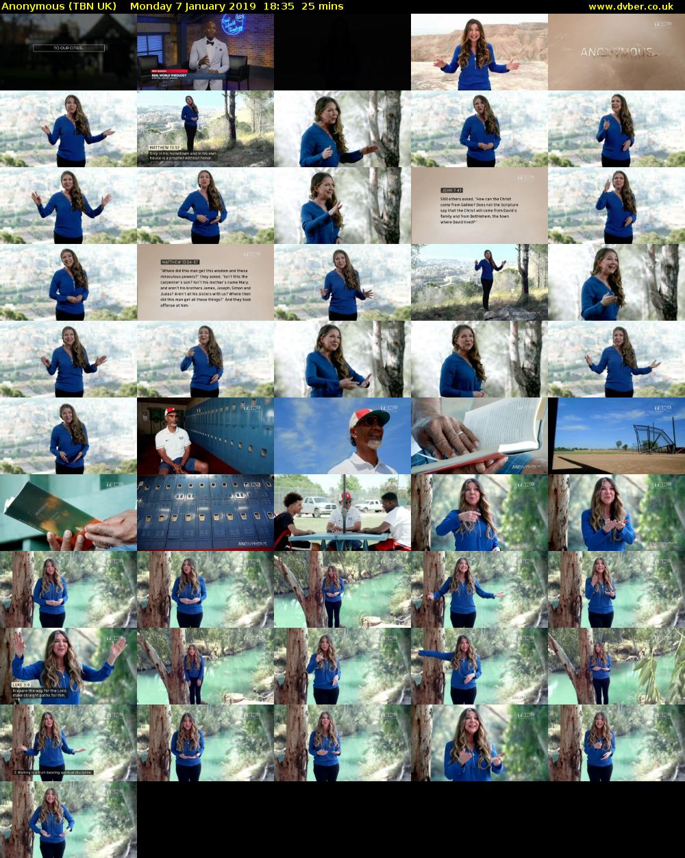 Anonymous (TBN UK) Monday 7 January 2019 18:35 - 19:00