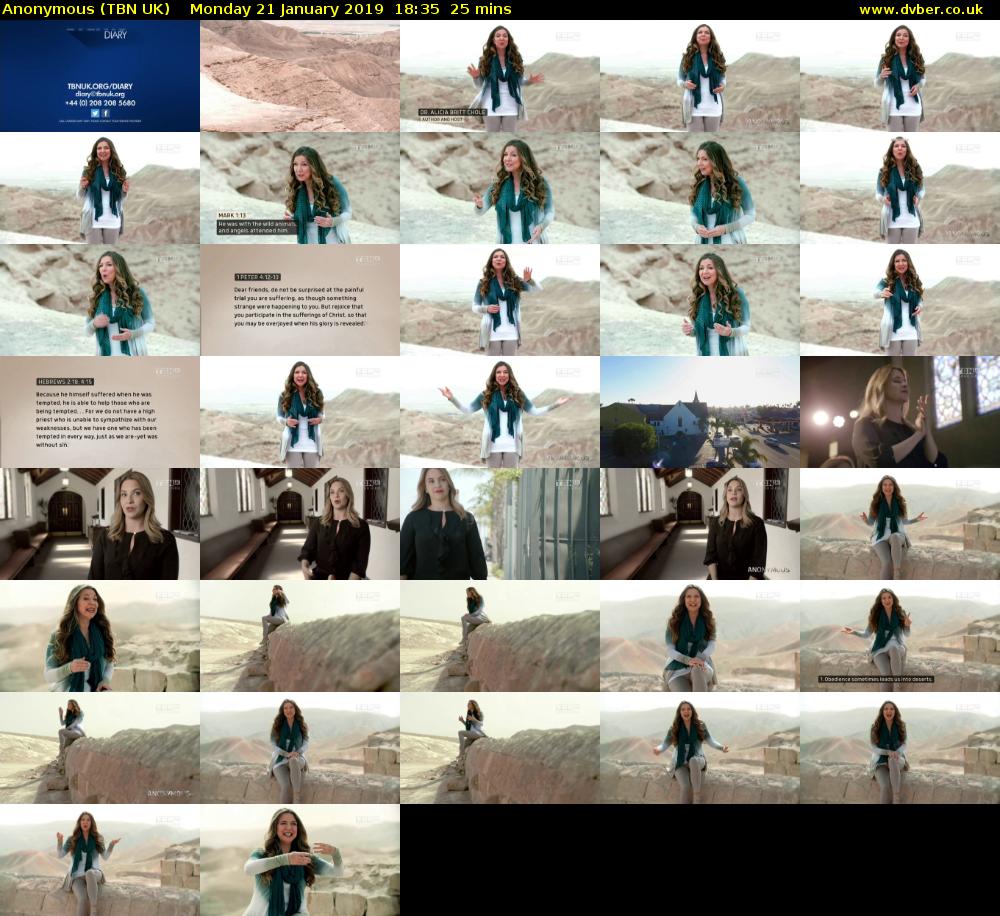 Anonymous (TBN UK) Monday 21 January 2019 18:35 - 19:00