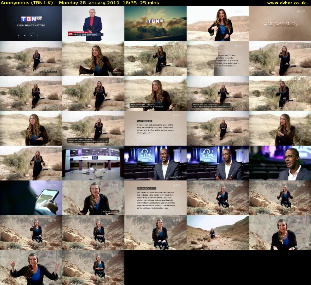 Anonymous (TBN UK) Monday 28 January 2019 18:35 - 19:00