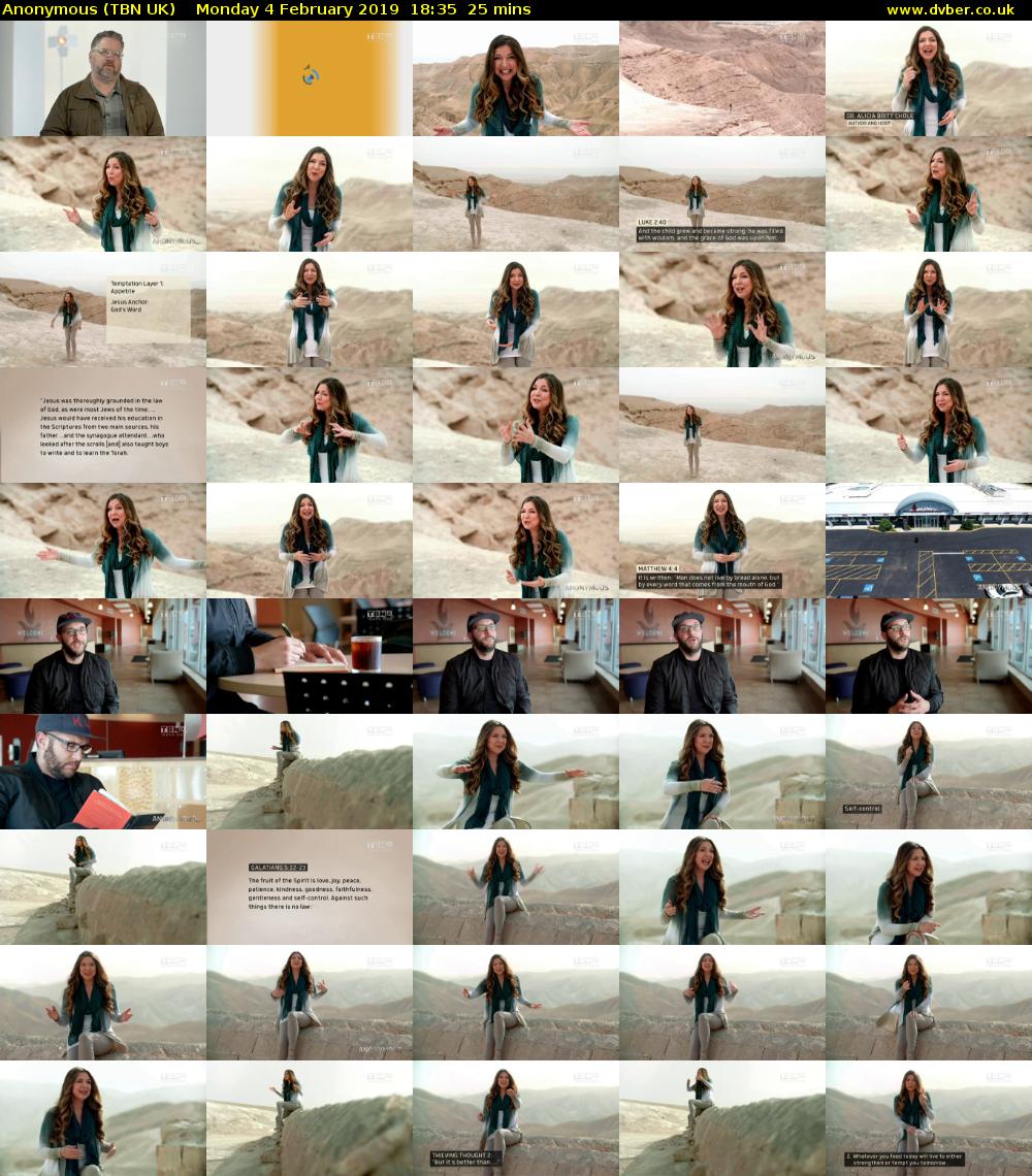 Anonymous (TBN UK) Monday 4 February 2019 18:35 - 19:00