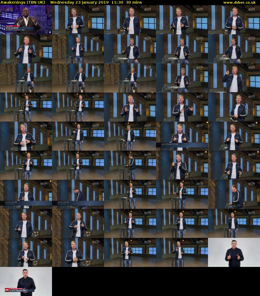 Awakenings (TBN UK) Wednesday 23 January 2019 11:30 - 12:00