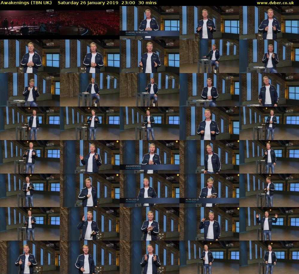 Awakenings (TBN UK) Saturday 26 January 2019 23:00 - 23:30