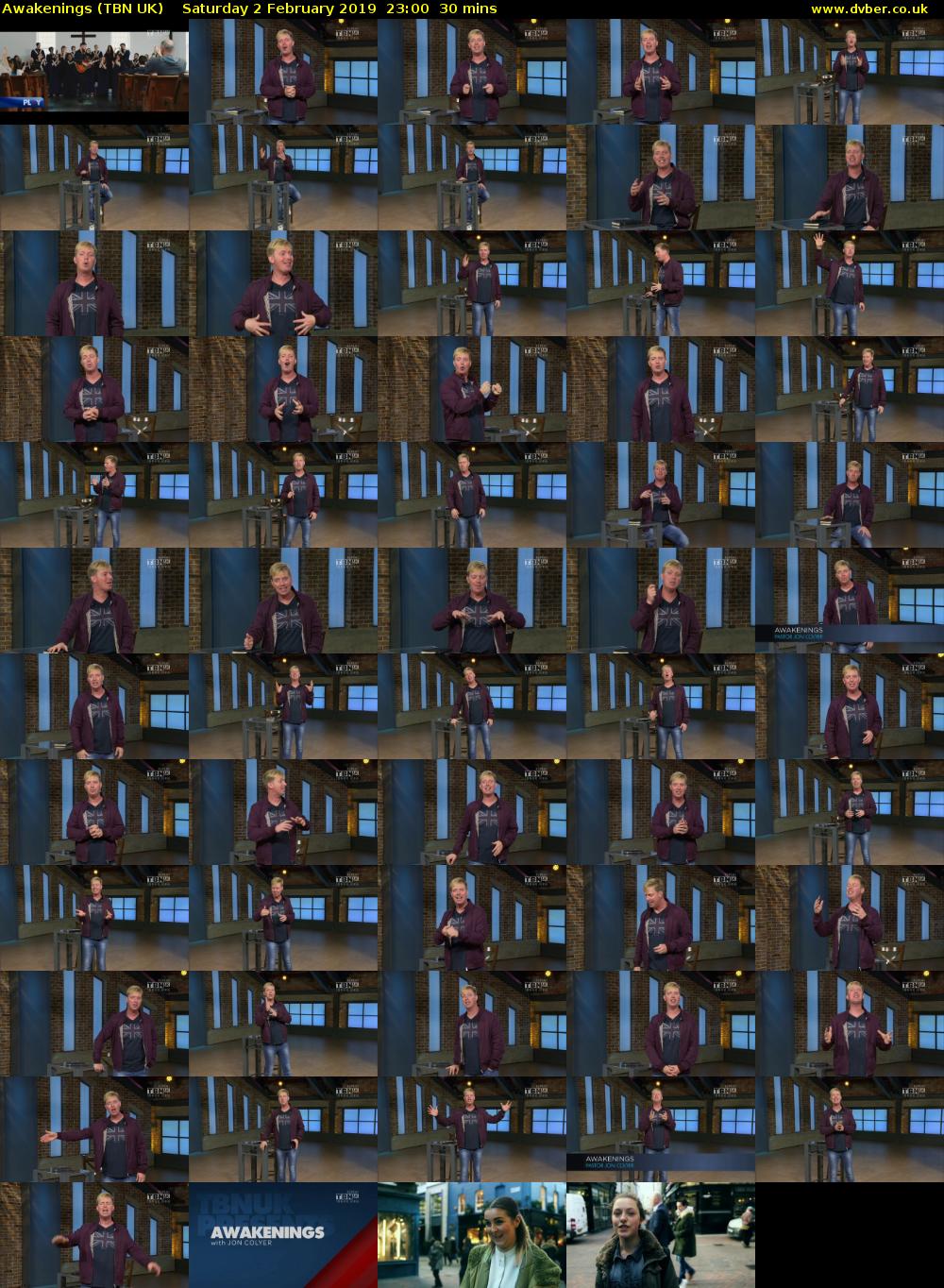 Awakenings (TBN UK) Saturday 2 February 2019 23:00 - 23:30