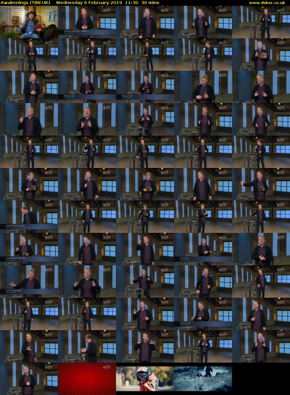 Awakenings (TBN UK) Wednesday 6 February 2019 11:30 - 12:00