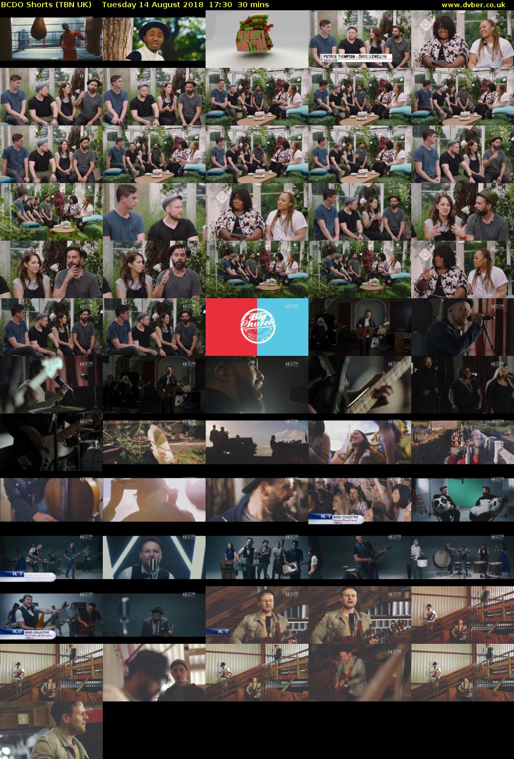 BCDO Shorts (TBN UK) Tuesday 14 August 2018 17:30 - 18:00