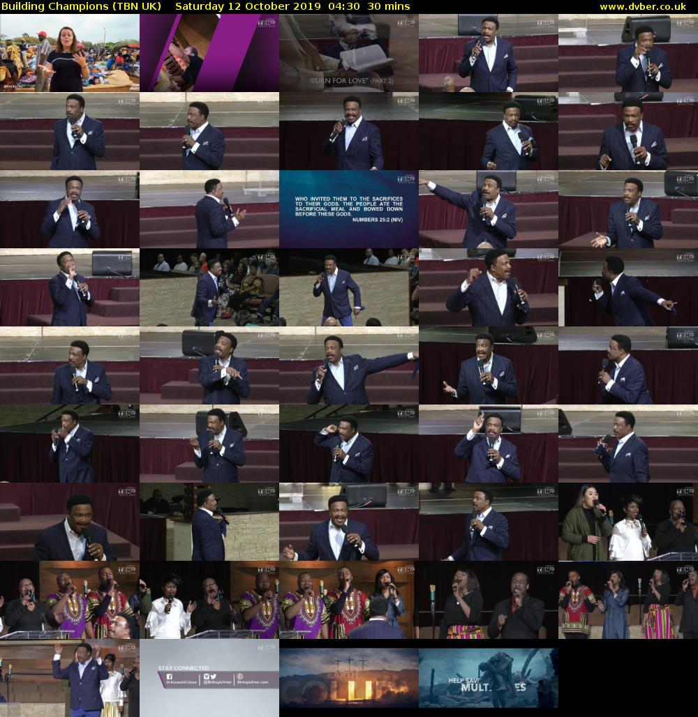 Building Champions (TBN UK) Saturday 12 October 2019 04:30 - 05:00